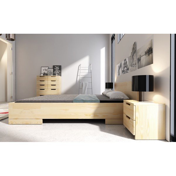 Comodino in legno di pino con 2 cassetti SKANDICA Spectrum - Skandica-image-1