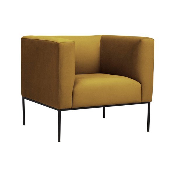 Poltrona in velluto giallo Neptune - Windsor & Co Sofas-image-2