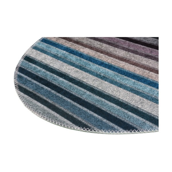 Tappeto rotondo lavabile blu-grigio ø 120 cm - Vitaus-image-2