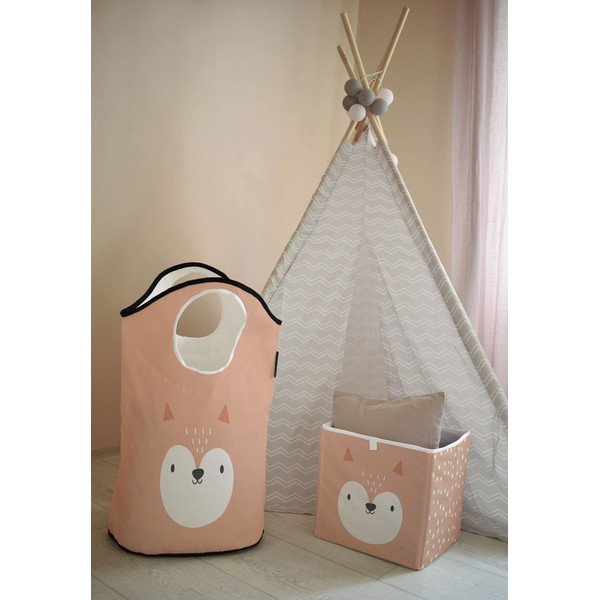 Scatola per bambini in tessuto arancione Dots from the Forest - Butter Kings-image-1