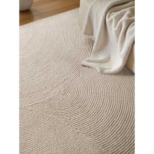 Tappeto colore naturale chiaro in lana tessuto a mano 80x150 cm Eleni Natural White – Hanse Home-image-3