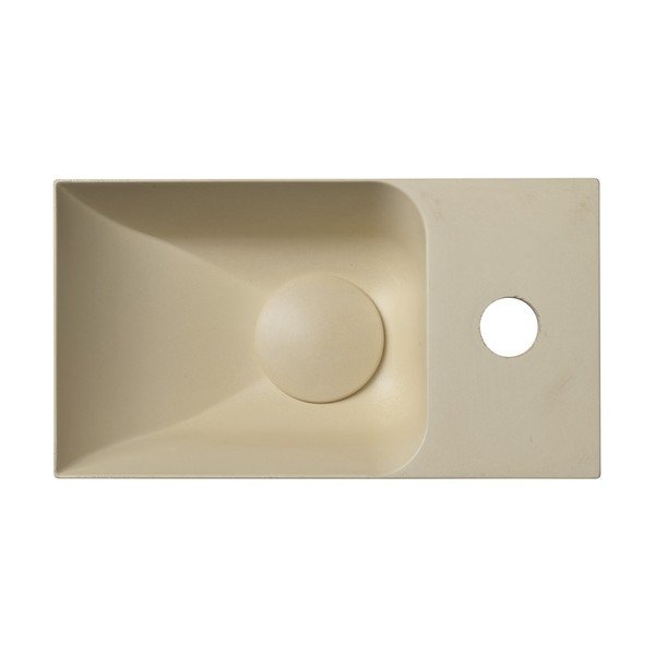 Lavabo color crema in calcestruzzo 31x17 cm Piccolino – Sapho-image-2