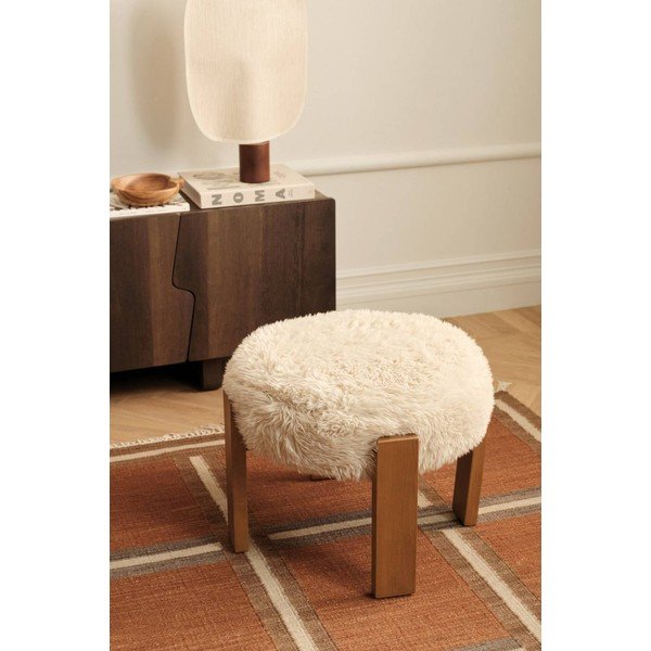 Sgabello beige imbottito Mammut – Ellos Home-image-1