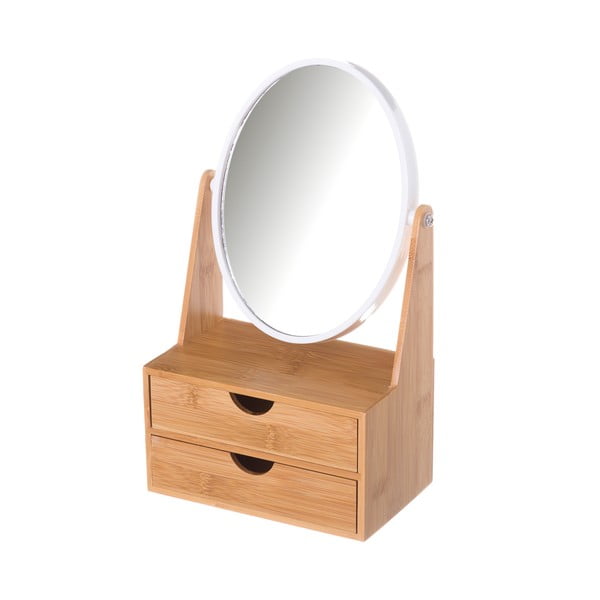 Dvojité zrcadlo se 2 zásuvkami z bambusu Unimasa