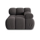 Modulo divano in velluto grigio scuro (angolo destro) Bellis - Micadoni Home
