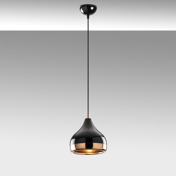 Lampada a sospensione di colore nero-rame Yildo, ø 17 cm - Opviq lights-image-1