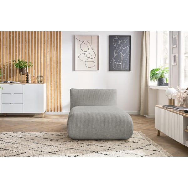 Modulo divano in velluto a coste beige Lecomte - Bobochic Paris-image-1