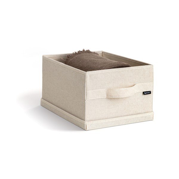 Scatola con coperchio beige in tessuto 27x36x19 cm Soft Storage Small – Bigso-image-2