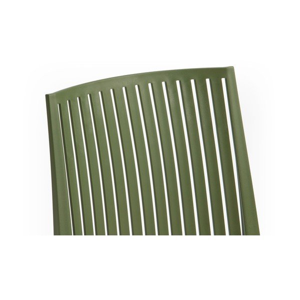 Sedia da giardino in plastica verde Bars - Rojaplast-image-1