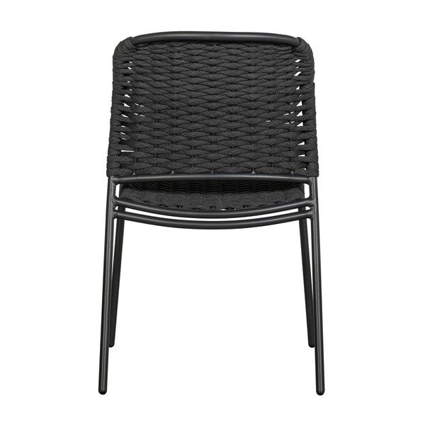 Set di 2 sedie da giardino in metallo nero Taku - Exotan-image-3