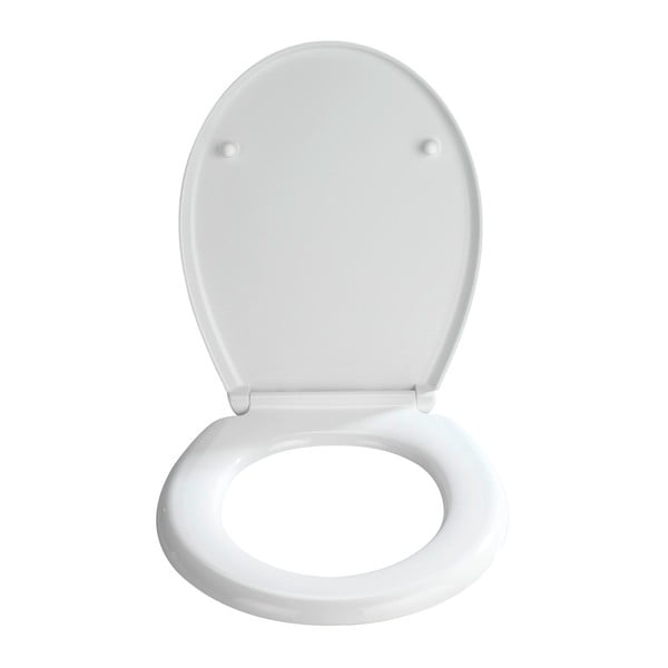 Sedile per wc bianco con chiusura facilitata , 44,5 x 37 cm Bilbao - Wenko-image-1