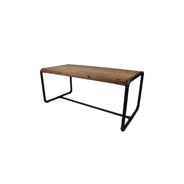 Tavolo da pranzo con piano in legno di acacia non trattato SoHo, 100 x 220 cm - HSM collection