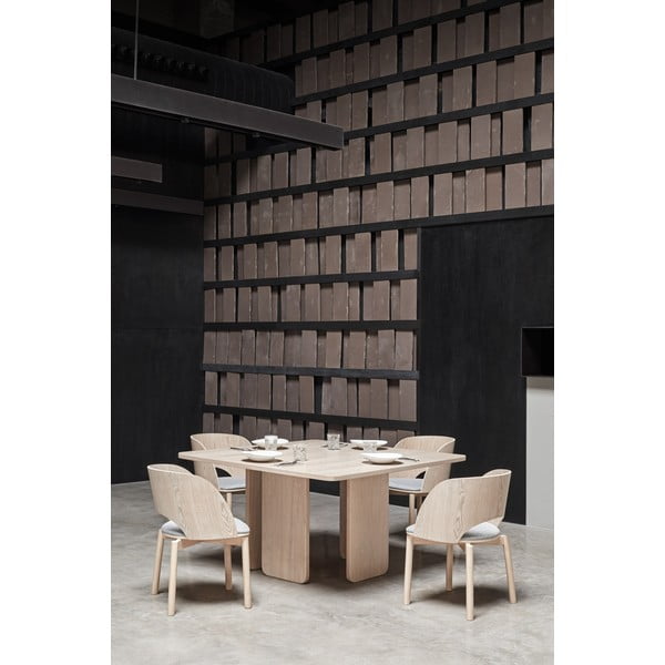 Tavolo da pranzo con impiallacciatura di frassino , 137 x 137 cm Arq - Teulat-image-2