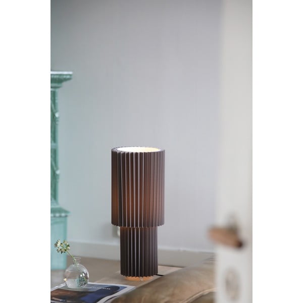 Lampada da tavolo grigia con paralume in tessuto (altezza totale 45 cm) Catis – Markslöjd-image-1