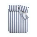 Biancheria matrimoniale estesa bianca e blu 230x220 cm Cove Stripe - Catherine Lansfield