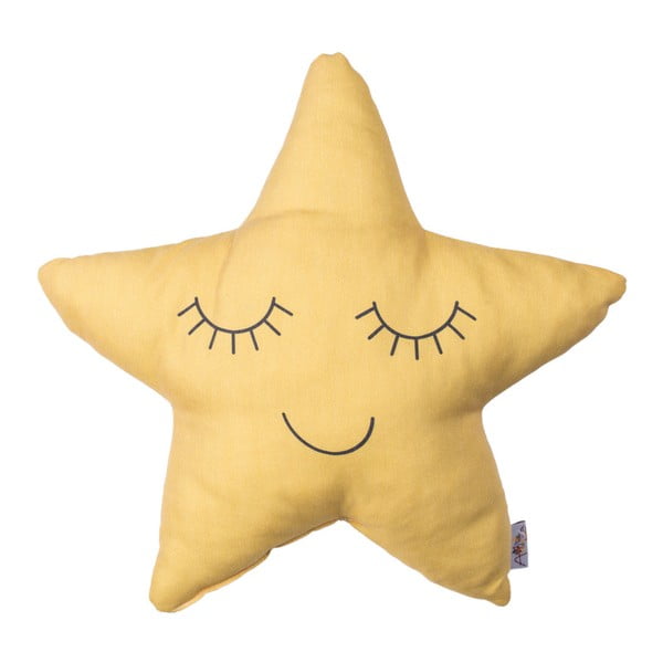 Cuscino per bambini giallo con cotone Mike & Co. Cuscino NEW YORK Toy Star, 35 x 35 cm - Mike & Co. NEW YORK