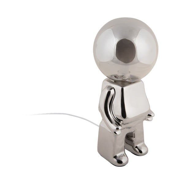 Lampada da tavolo dimmerabile a LED in argento con paralume in vetro (altezza 27 cm) Ross - Leitmotiv-image-3