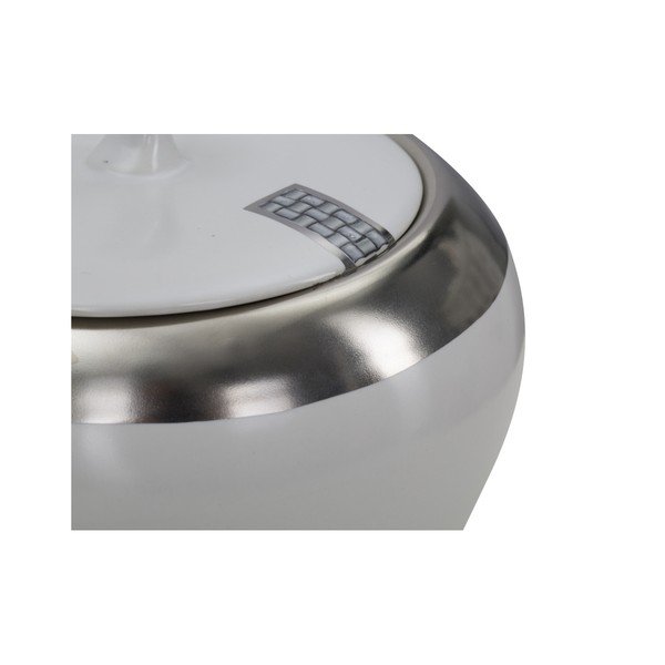 Contenitore in ceramica bianca Luttich, altezza 15 cm - Mauro Ferretti-image-1