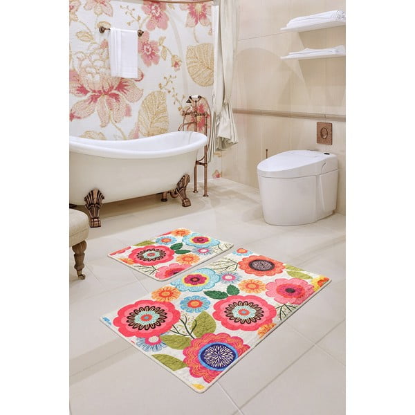 Tappeti da bagno in set da 2 60x100 cm Galvin - Foutastic-image-1