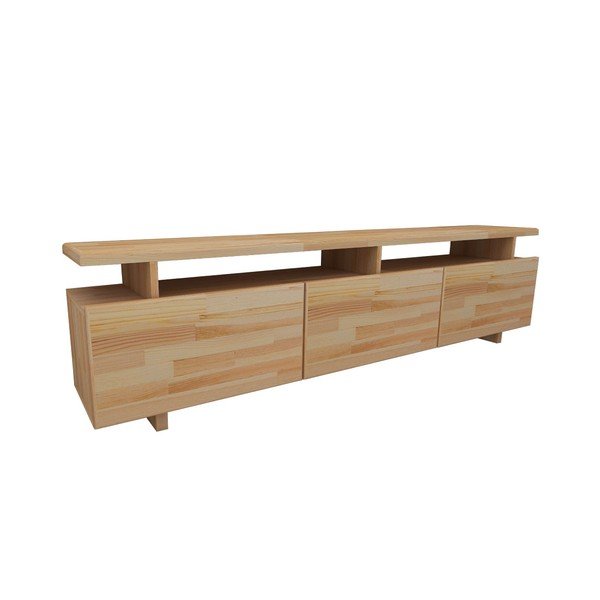Tavolo TV in legno di pino di colore naturale 174x52 cm Natural - Kalune Design