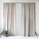 Tenda di lino beige con passanti Night Time, 275 x 140 cm Natural - Linen Tales