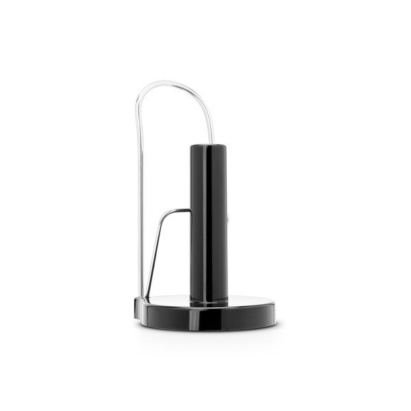 Portarotolo da cucina verticale nero lucido in acciaio – Brabantia