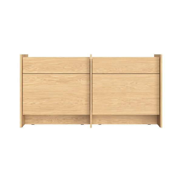 Credenza di colore naturale con effetto rovere 146x76x51 cm Hido – noo.ma-image-2