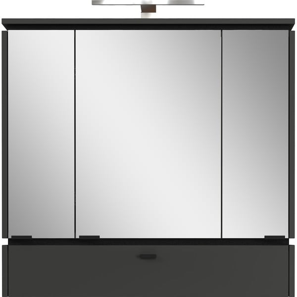 Mobile bagno antracite con specchio e illuminazione 79x80 cm Modesto - Germania