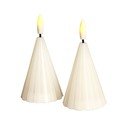 Decorazione natalizia luminosa bianca 2 pz ø 6 cm Laura – Sirius