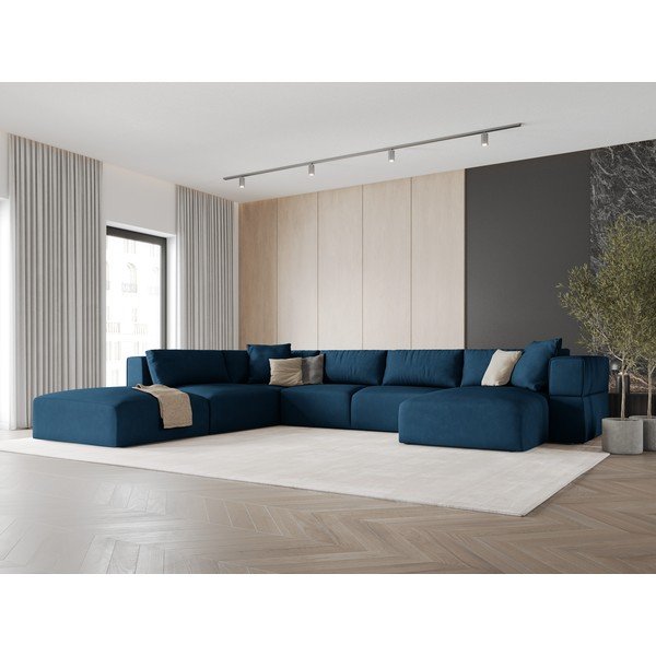 Angolo blu Divano a U, angolo sinistro Esther - Milo Casa-image-1