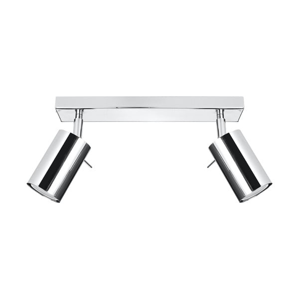 Faretto argentato in metallo 6x30 cm Etna – Sollux