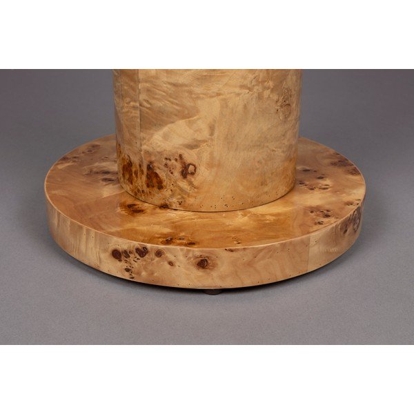 Tavolino rotondo con effetto noce ø 46 cm Quinn – Dutchbone-image-2