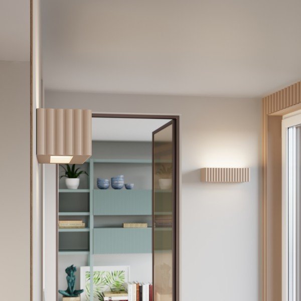 Lampada da parete grigio tortora in ceramica Rivena – Sollux-image-4