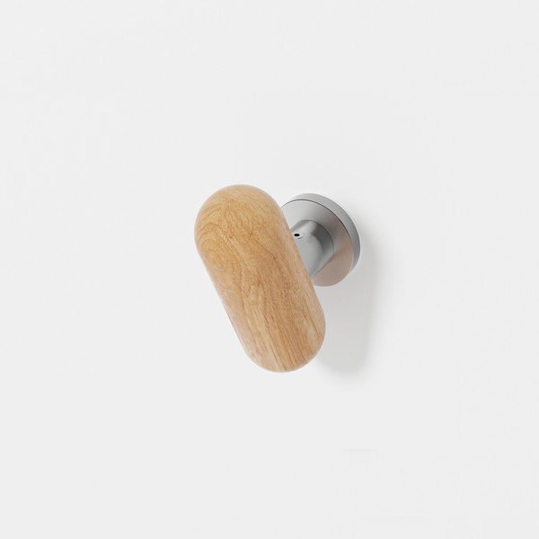 Gancio da parete in legno di quercia Yoku - Wireworks-image-1