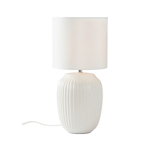 Lampada da tavolo bianca in ceramica (altezza totale 41 cm) Karlsson – Jotex