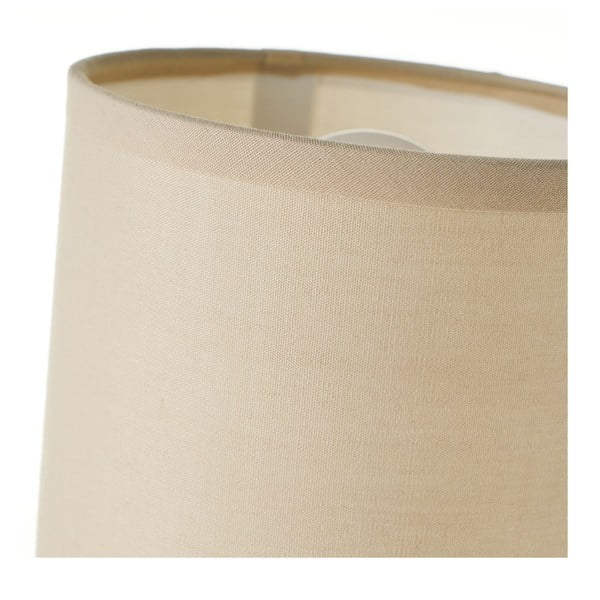 Lampada da tavolo in ceramica beige con paralume in tessuto (altezza 22 cm) - Casa Selección-image-2