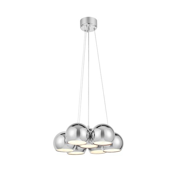 Lampadario color argento lucido in metallo ø45x15 cm Cupolo – Markslöjd