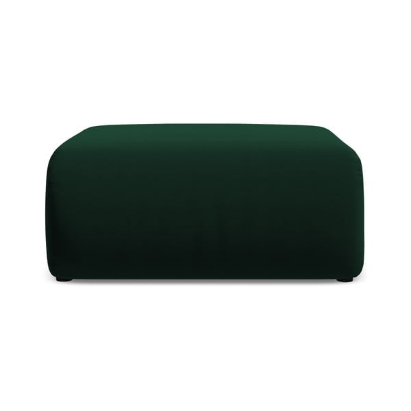 Pouf in velluto verde scuro Ekahi - Makamii