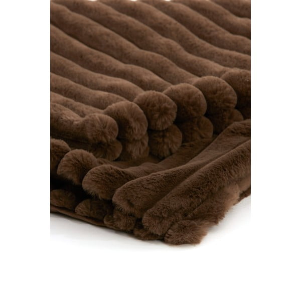 Coperta marrone in micropile 130x170 cm Vajen - Light & Living-image-1