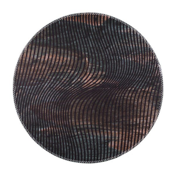 Tappeto rotondo lavabile nero ø 80 cm - Vitaus
