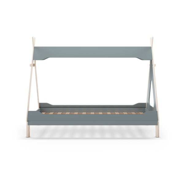 Letto per bambini in legno di pino color petrolio 90x190 cm Nora - Marckeric-image-3