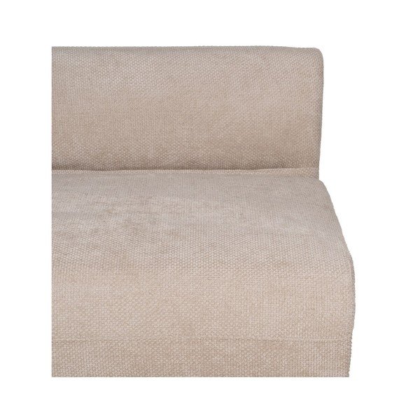 Divano beige con penisola a sinistra con rivestimento in ciniglia 199 cm Minimal – Ixia-image-4