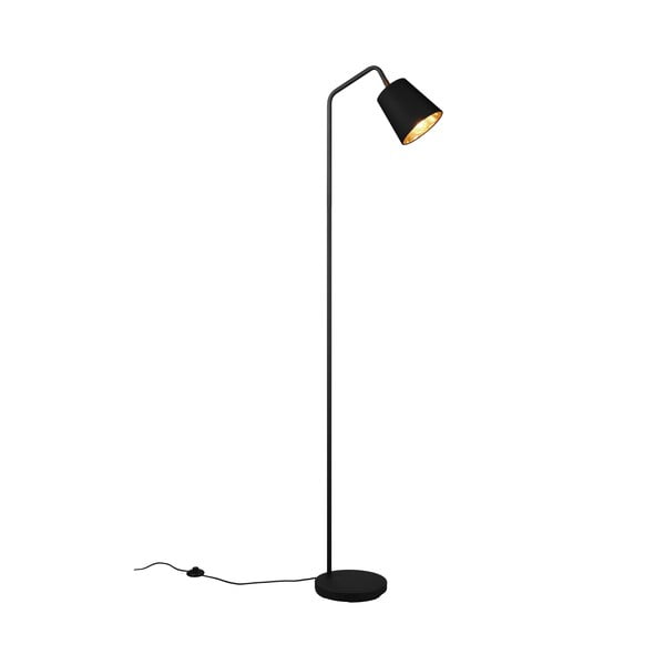 Lampada da terra nera con paralume in tessuto (altezza 148 cm) Buddy - Reality-image-1