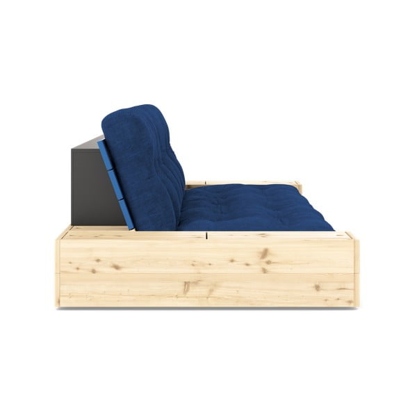 Divano letto in velluto a coste blu 244 cm Base - Karup Design-image-3
