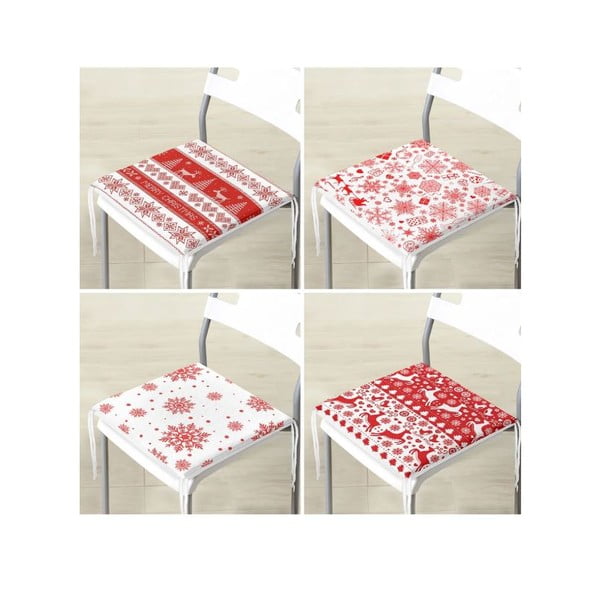 Set di cuscini per sedie a tema natalizio 4 pz 40x40 cm Snowflakes – Mila Home-image-4
