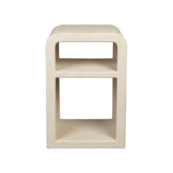Comodino beige con ripiani Veda – Dutchbone