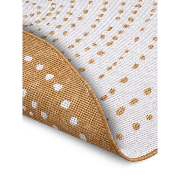 Tappeto rotondo per esterni giallo ocra e bianco ø 200 cm Bali - NORTHRUGS-image-2