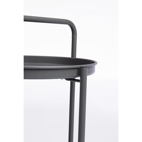 Tavolino da servizio in acciaio ø 44,5 cm Austin – Bizzotto-image-2