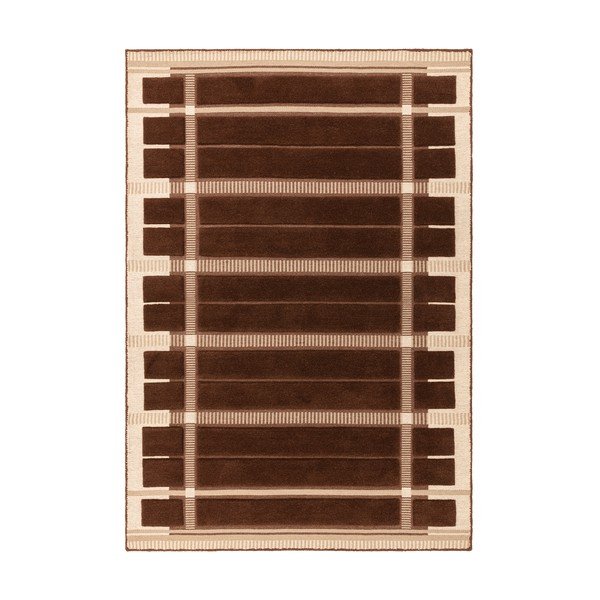 Tappeto marrone/beige in lana tessuto a mano 120x170 cm – Asiatic Carpets
