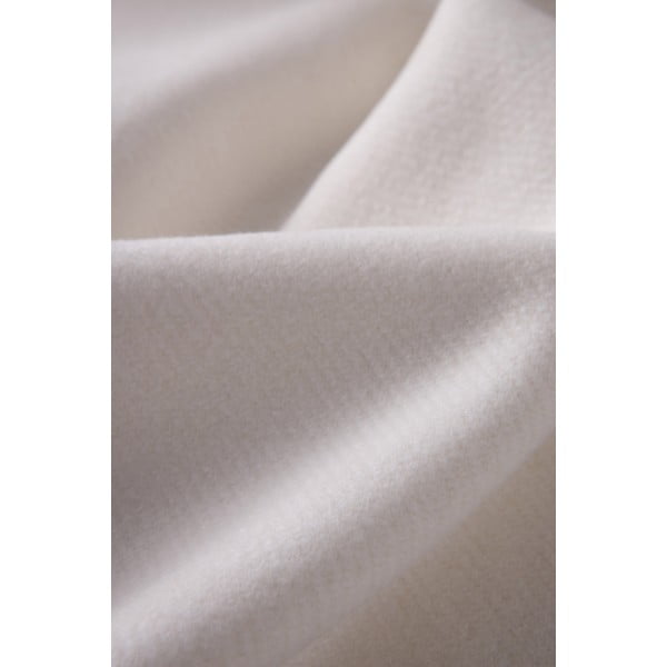 Plaid crema con basi di cotone, 140 x 180 cm Plain - Euromant-image-3